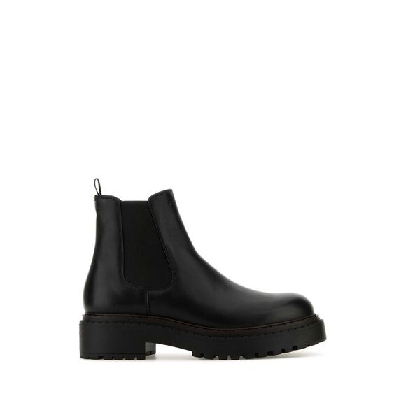 Prada Men Black Leather Ankle Boots - Picture 1 of 2